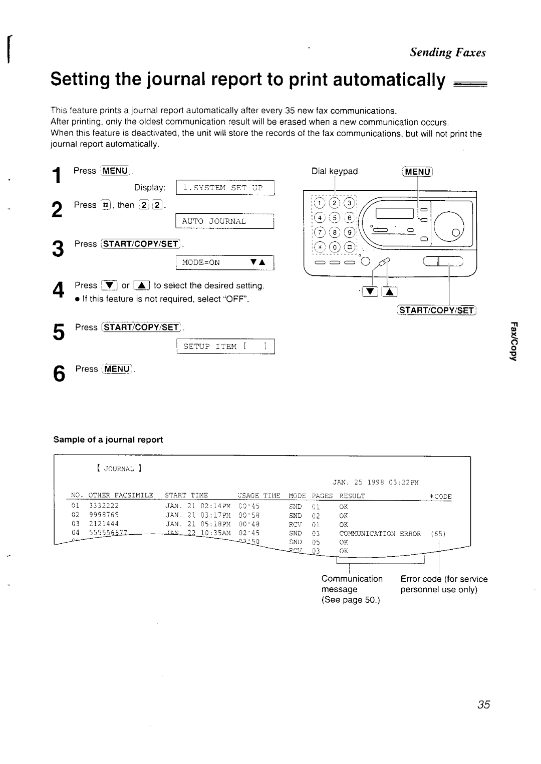 Panasonic KX-FT33NZ manual 