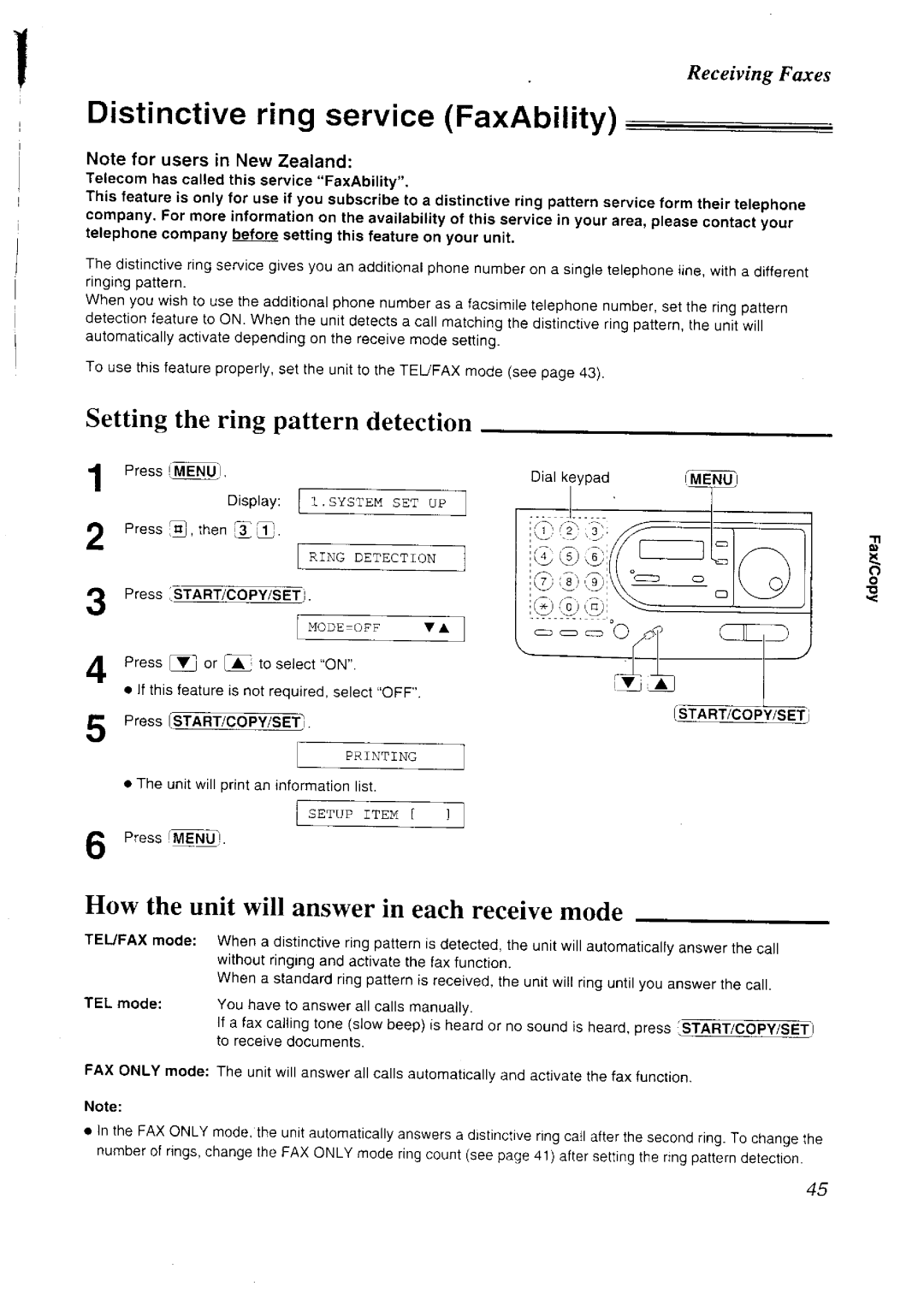 Panasonic KX-FT33NZ manual 