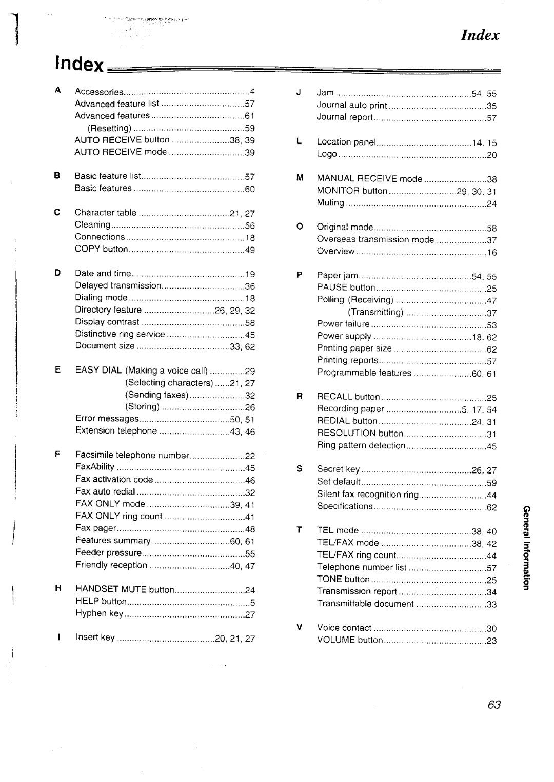 Panasonic KX-FT33NZ manual 