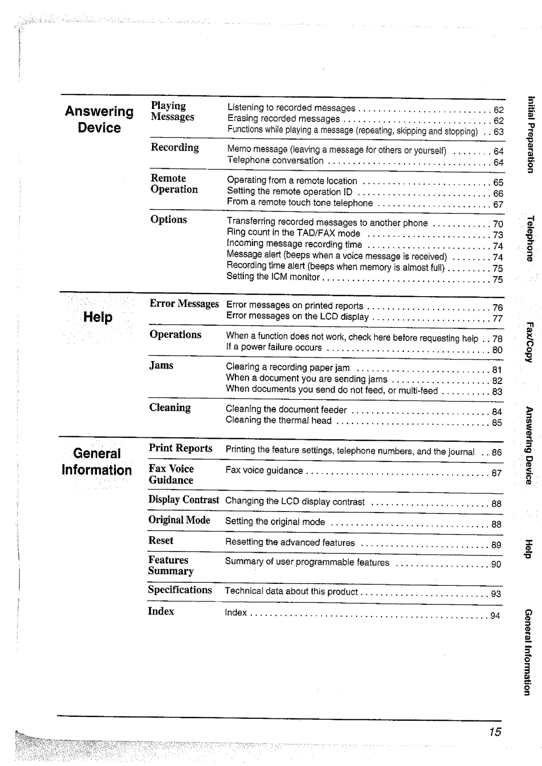 Panasonic KX-FT37NZ manual 