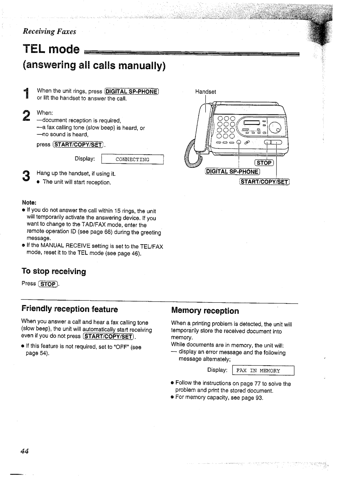 Panasonic KX-FT37NZ manual 