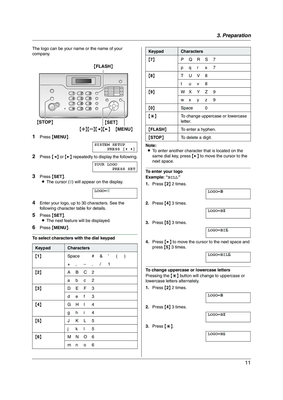 Panasonic KX-FT934HK, KX-FT932HK manual Flash Stopset 