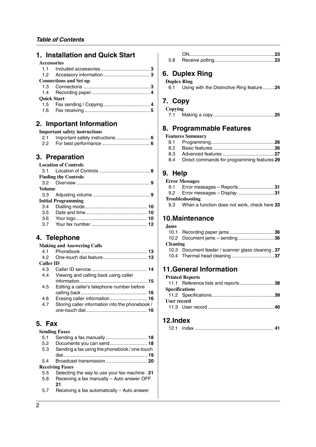 Panasonic KX-FT932HK, KX-FT934HK manual Important Information 