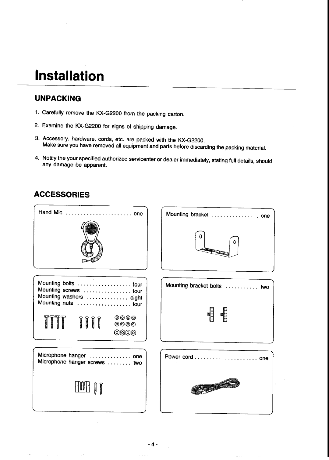 Panasonic KX-G2200A manual 