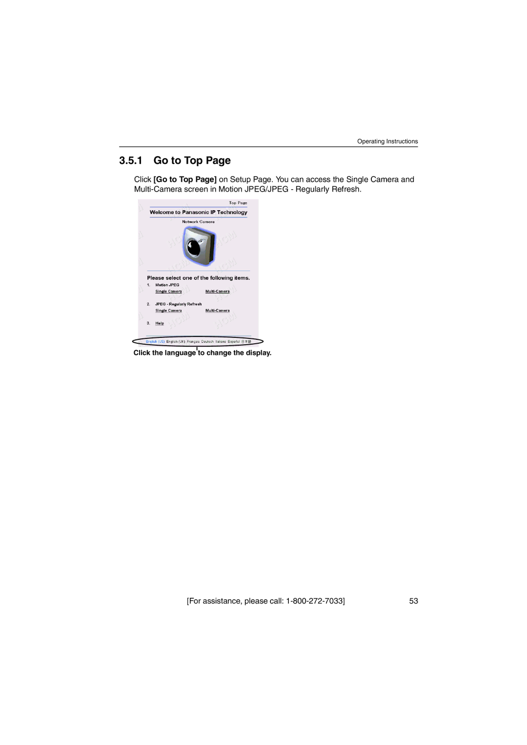 Panasonic KX-HCM230 operating instructions Go to Top 