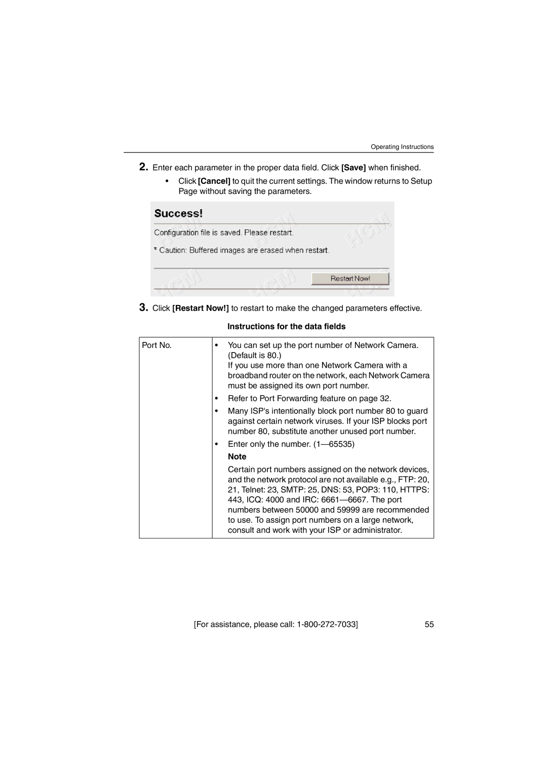 Panasonic KX-HCM230 operating instructions Instructions for the data fields, Enter only the number 