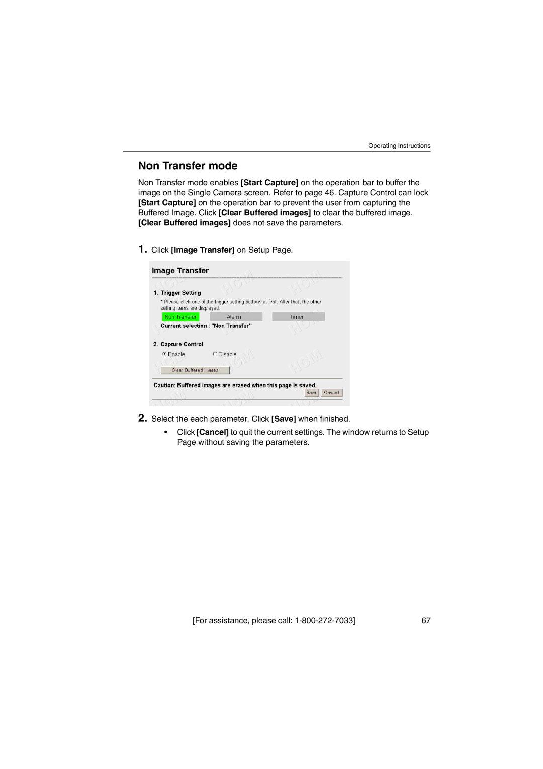 Panasonic KX-HCM230 operating instructions Non Transfer mode 