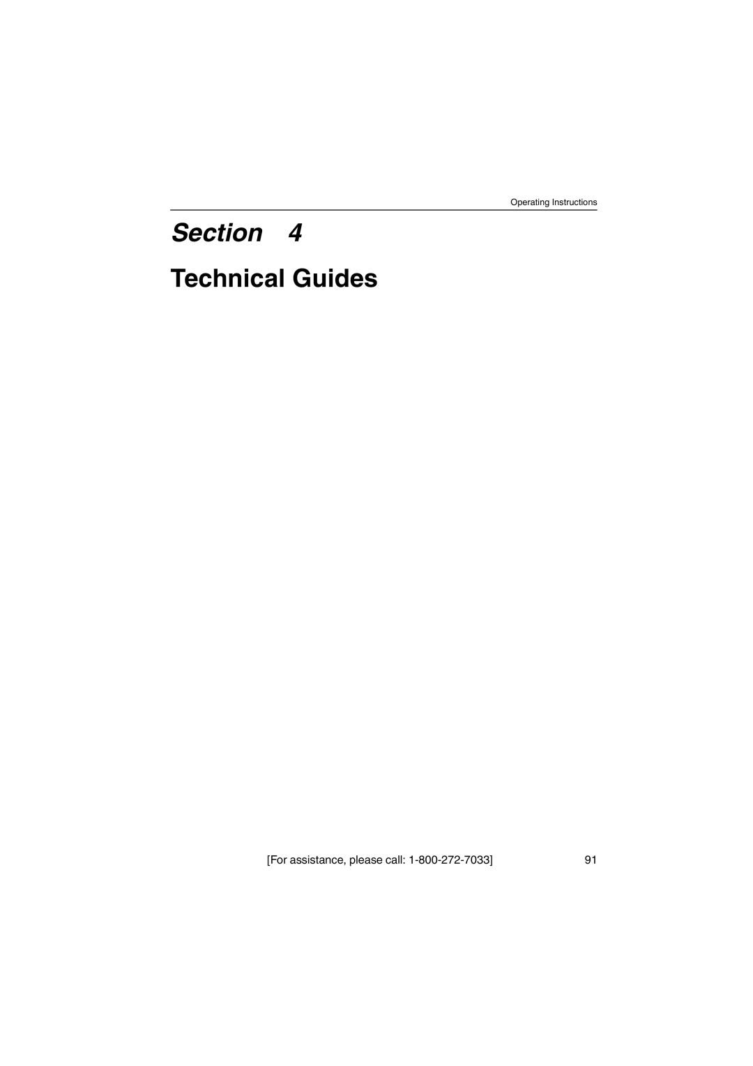 Panasonic KX-HCM230 operating instructions Technical Guides 