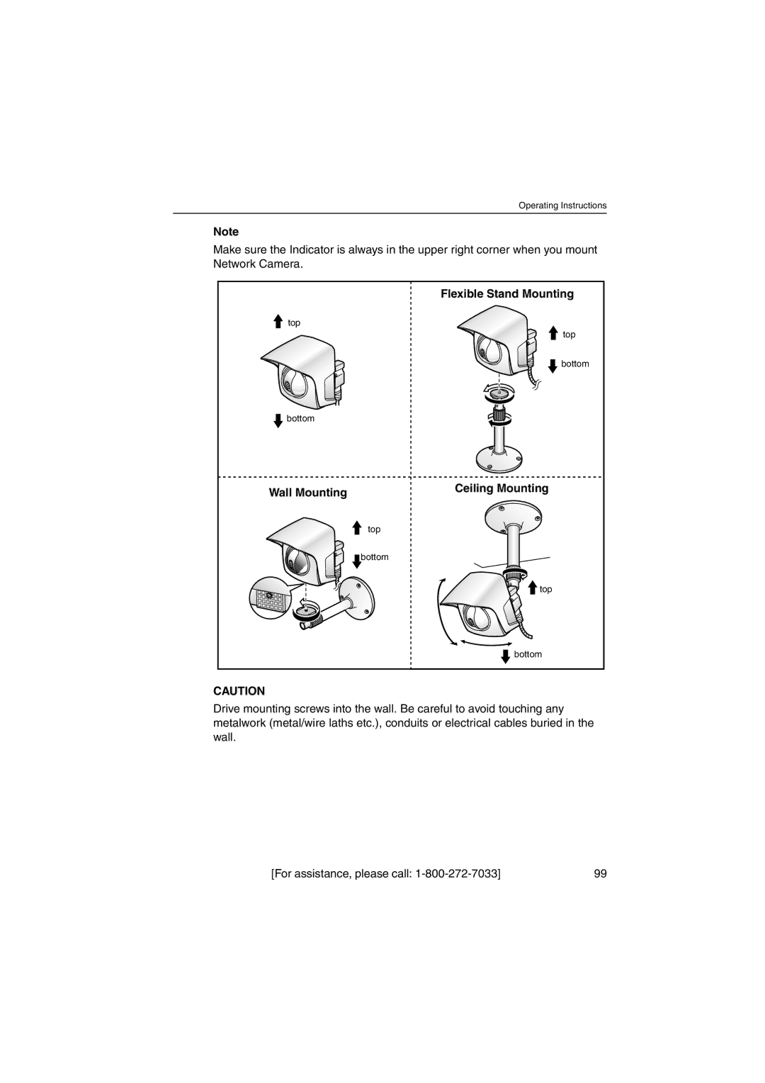 Panasonic KX-HCM230 operating instructions Top Bottom 