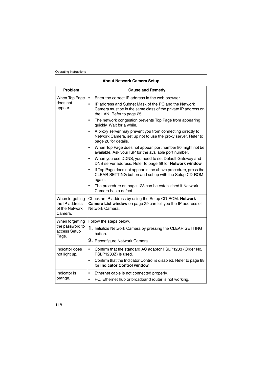 Panasonic KX-HCM250 operating instructions For Indicator Control window 