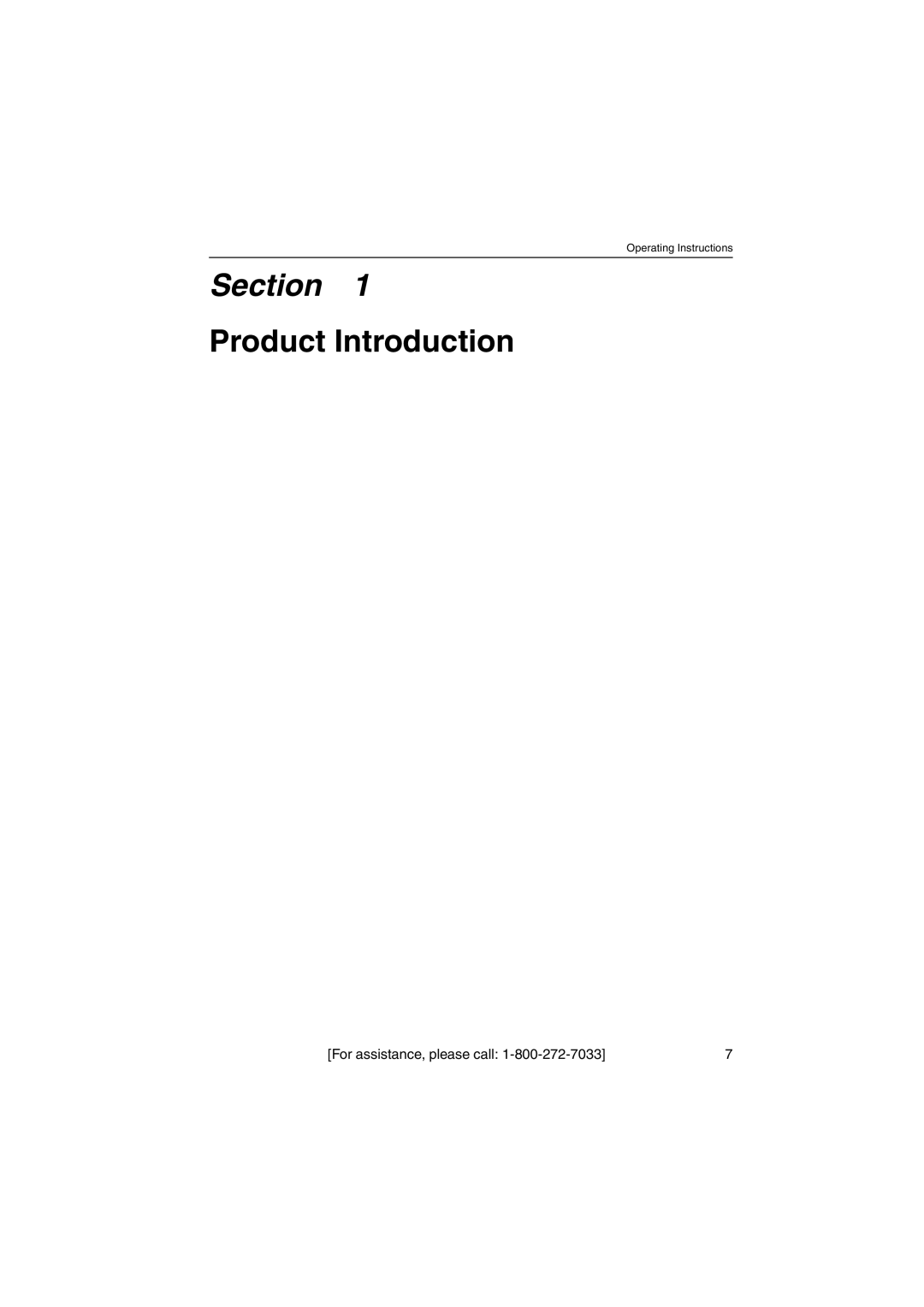 Panasonic KX-HCM250 operating instructions Section 