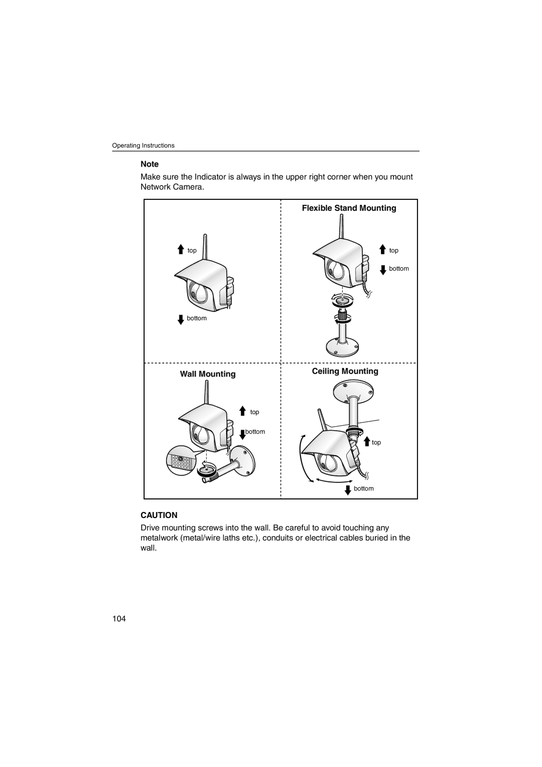 Panasonic KX-HCM270 operating instructions Top Bottom 