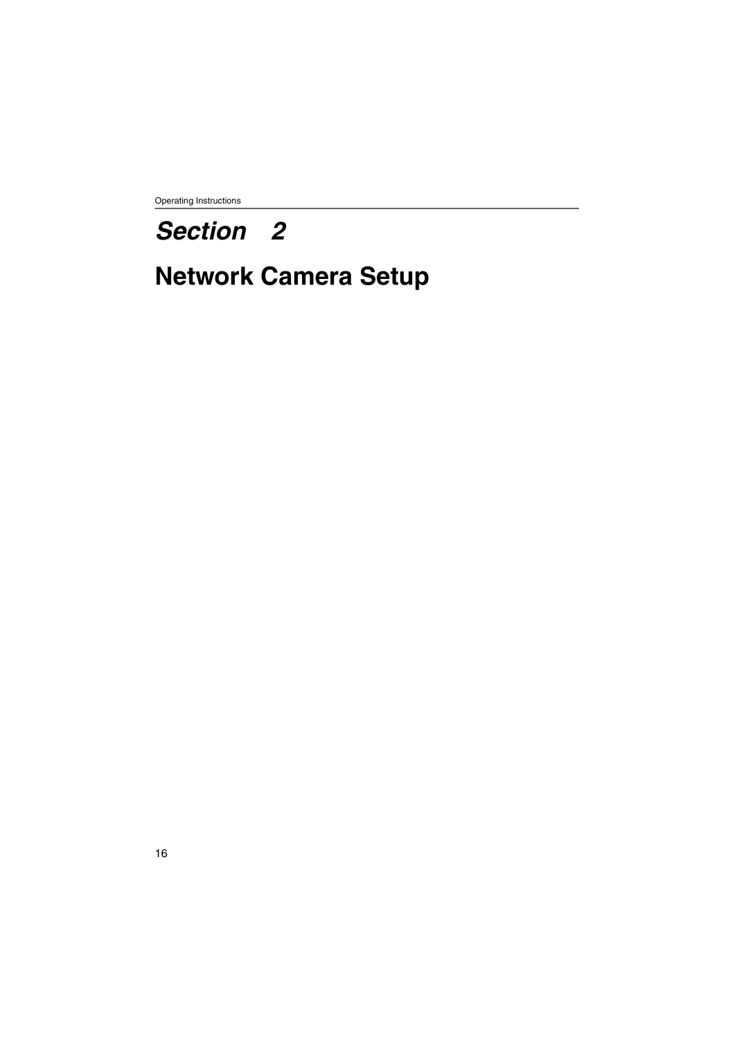 Panasonic KX-HCM270 operating instructions Network Camera Setup 