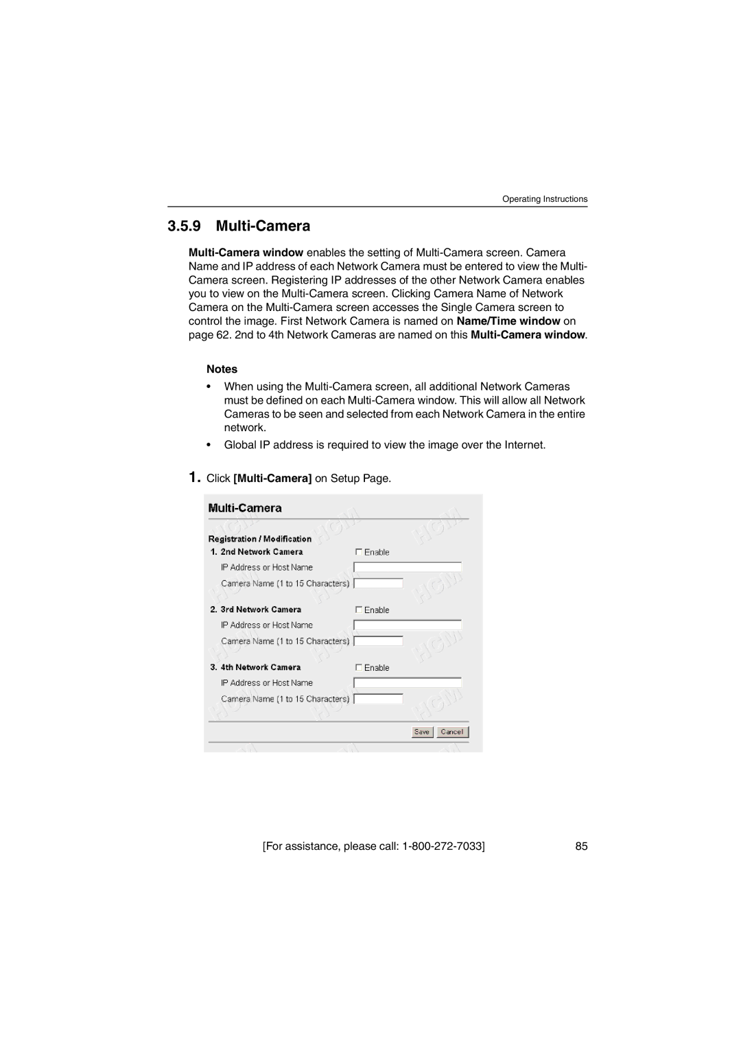 Panasonic KX-HCM270 operating instructions Multi-Camera 