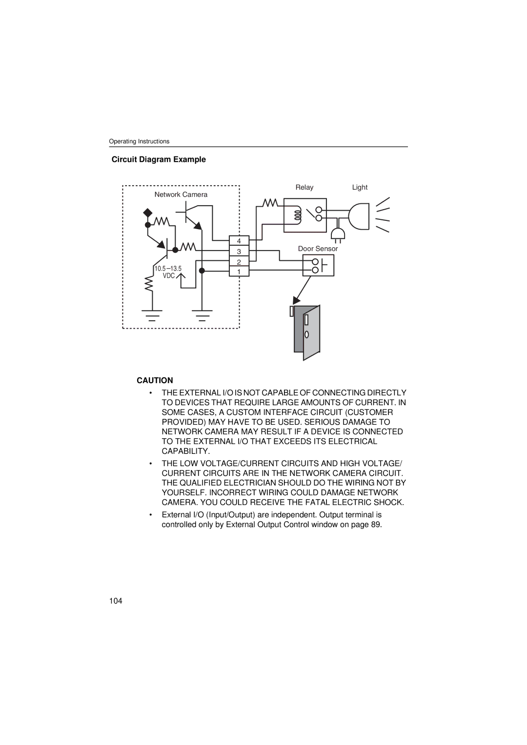 Panasonic KX-HCM280 operating instructions Circuit Diagram Example 