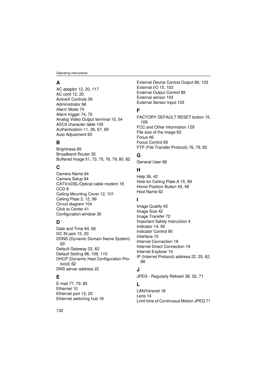 Panasonic KX-HCM280 operating instructions Operating Instructions 