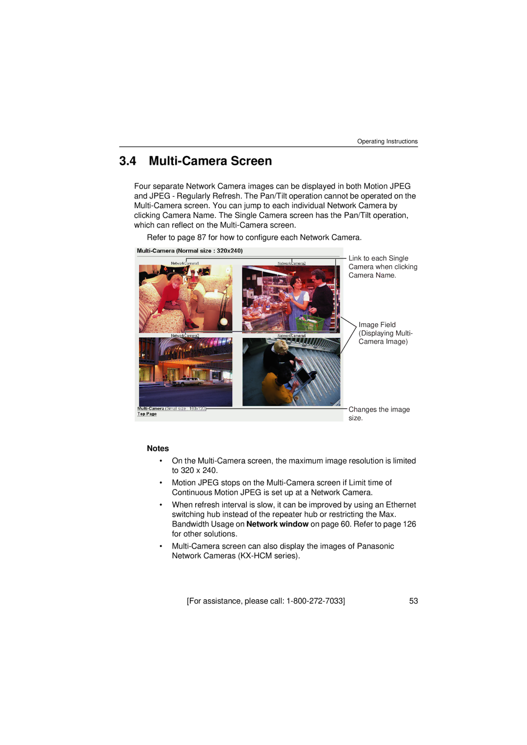 Panasonic KX-HCM280 operating instructions Multi-Camera Screen 