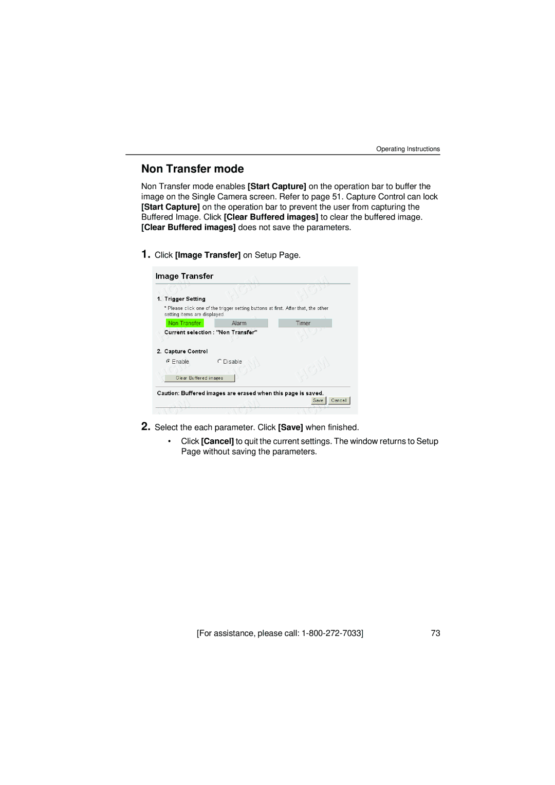 Panasonic KX-HCM280 operating instructions Non Transfer mode 