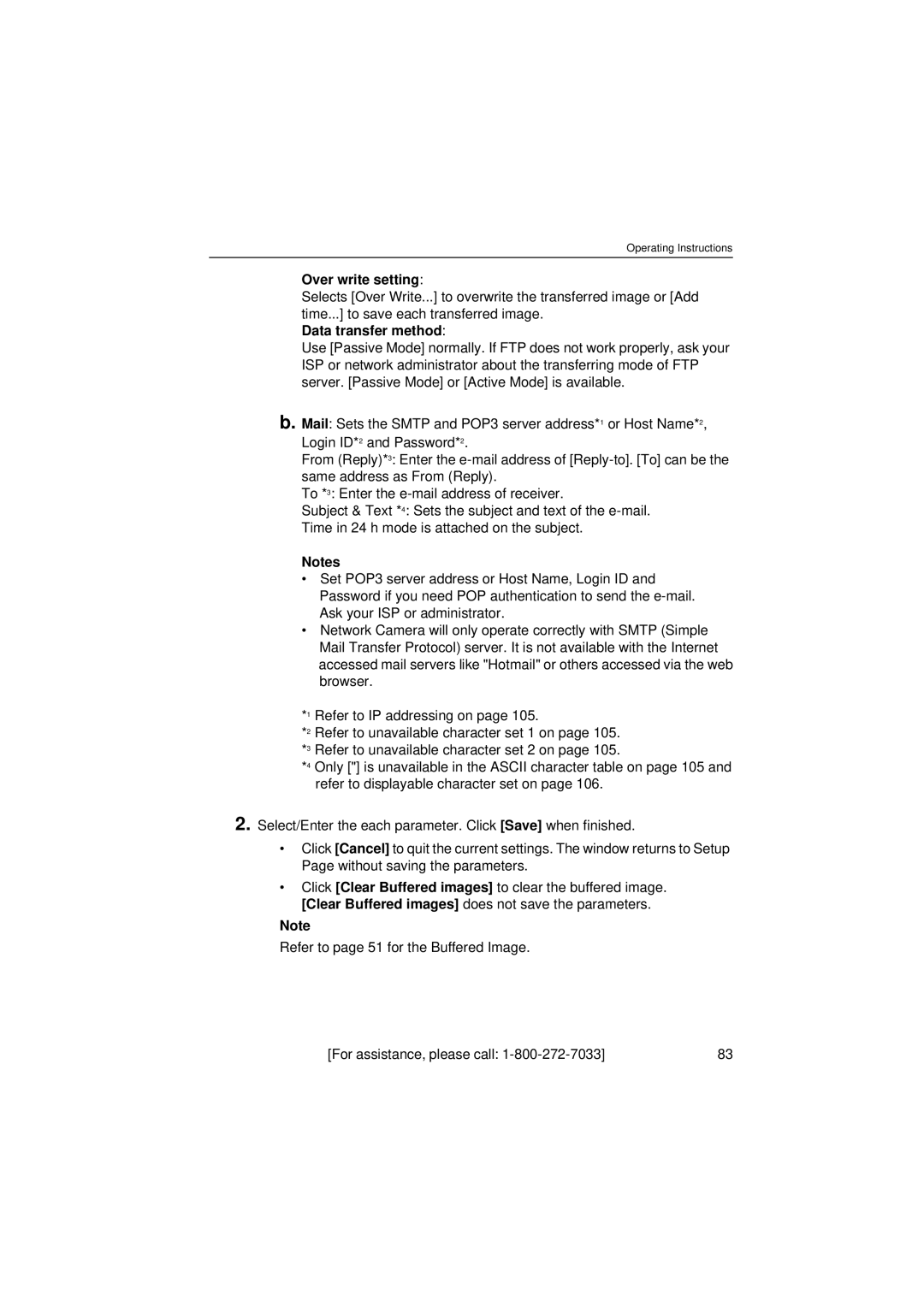 Panasonic KX-HCM280 operating instructions Over write setting 