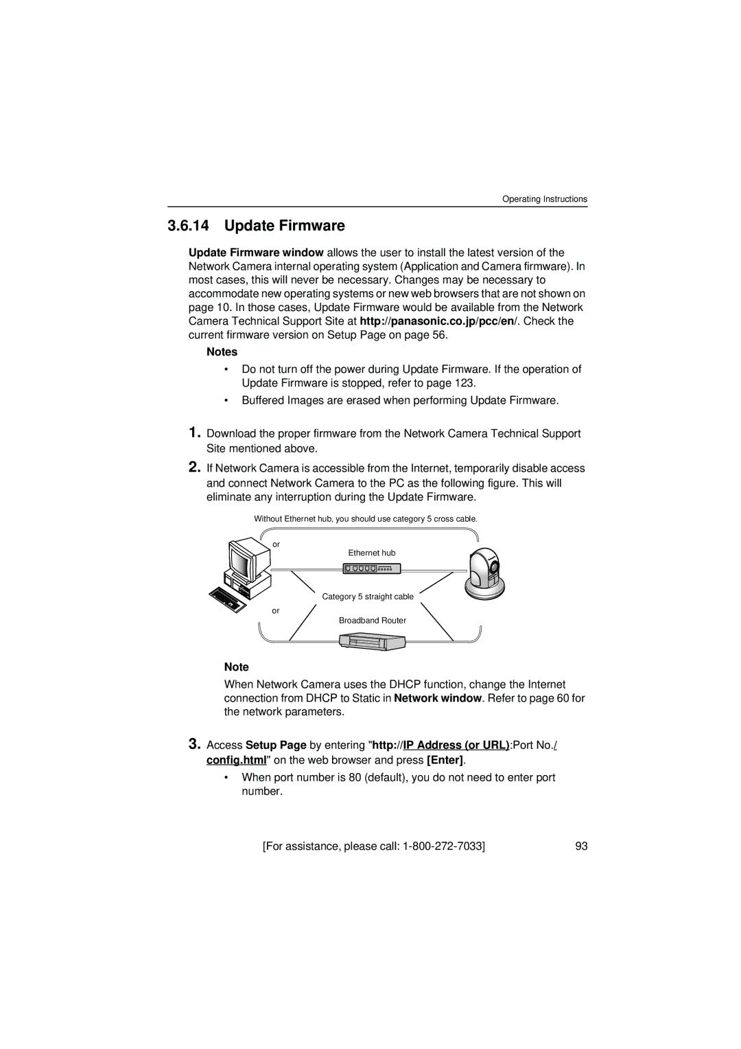 Panasonic KX-HCM280 operating instructions Update Firmware 