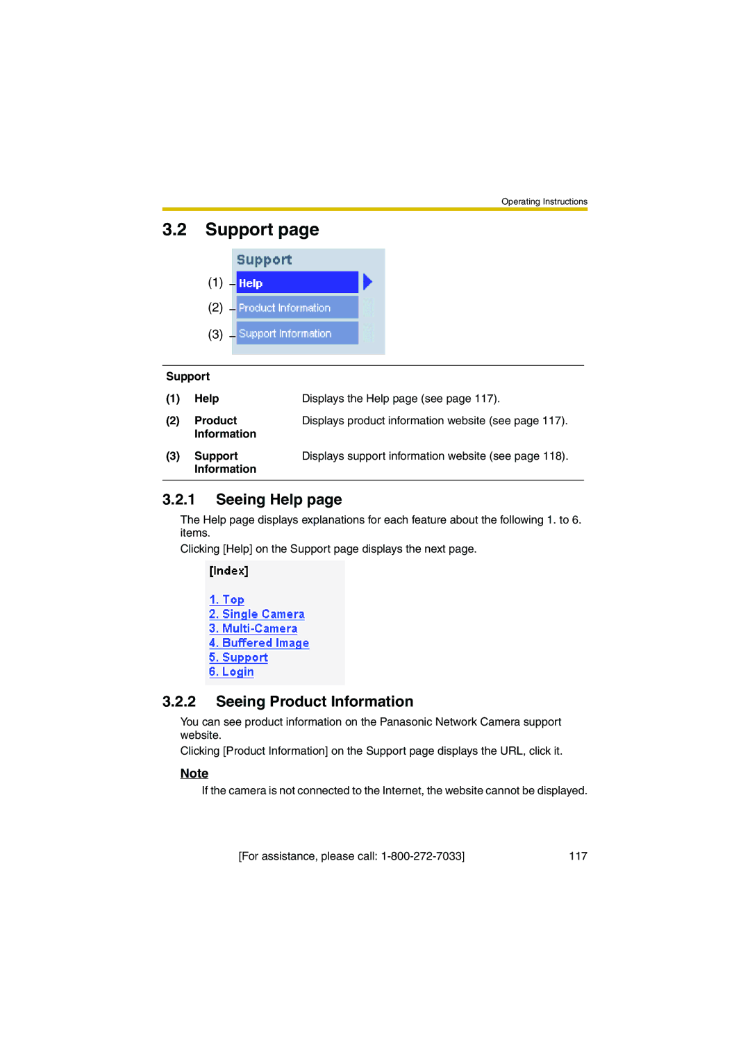 Panasonic KX-HCM280A operating instructions Support, Seeing Help, Seeing Product Information 