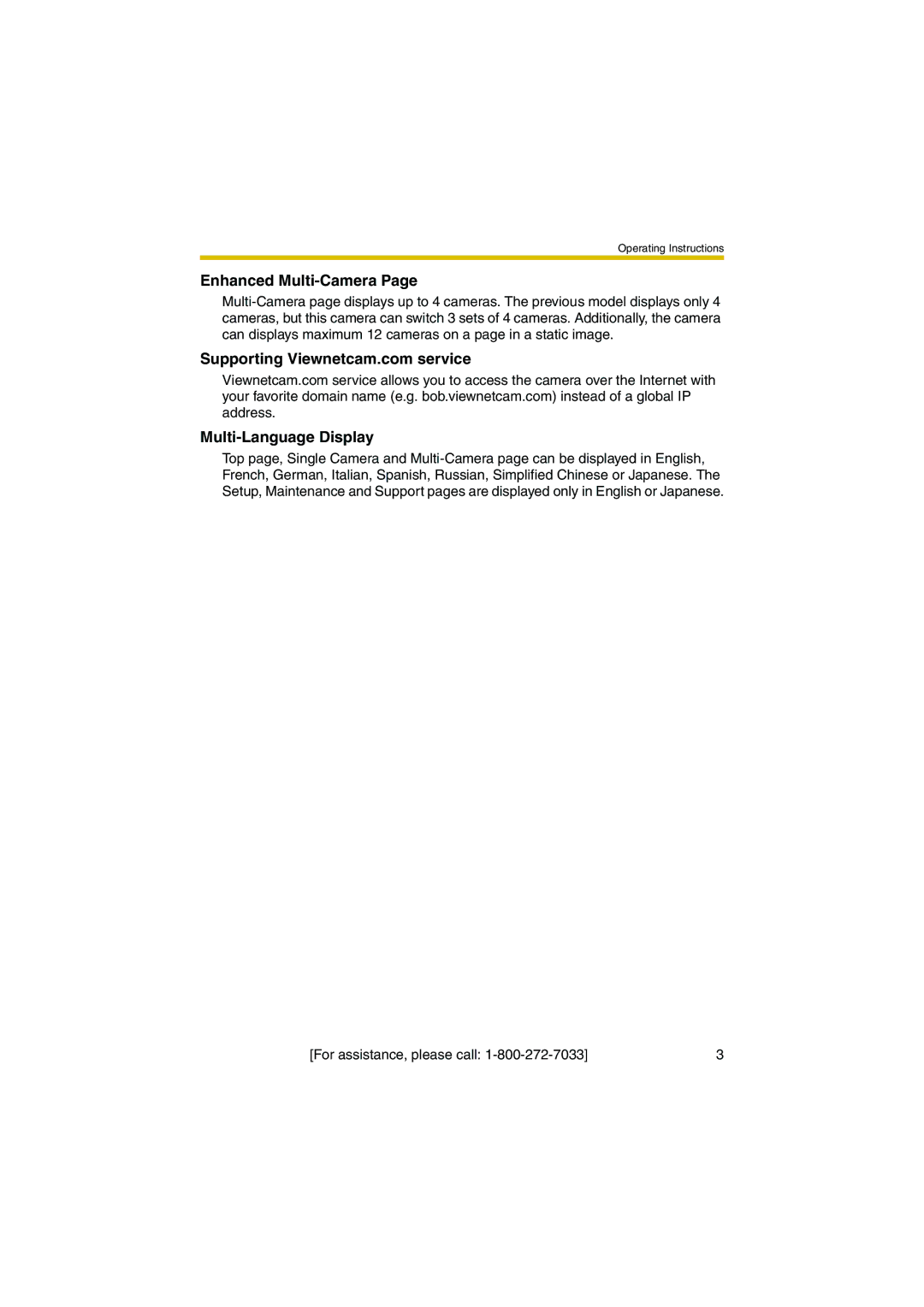 Panasonic KX-HCM280A operating instructions Enhanced Multi-Camera 