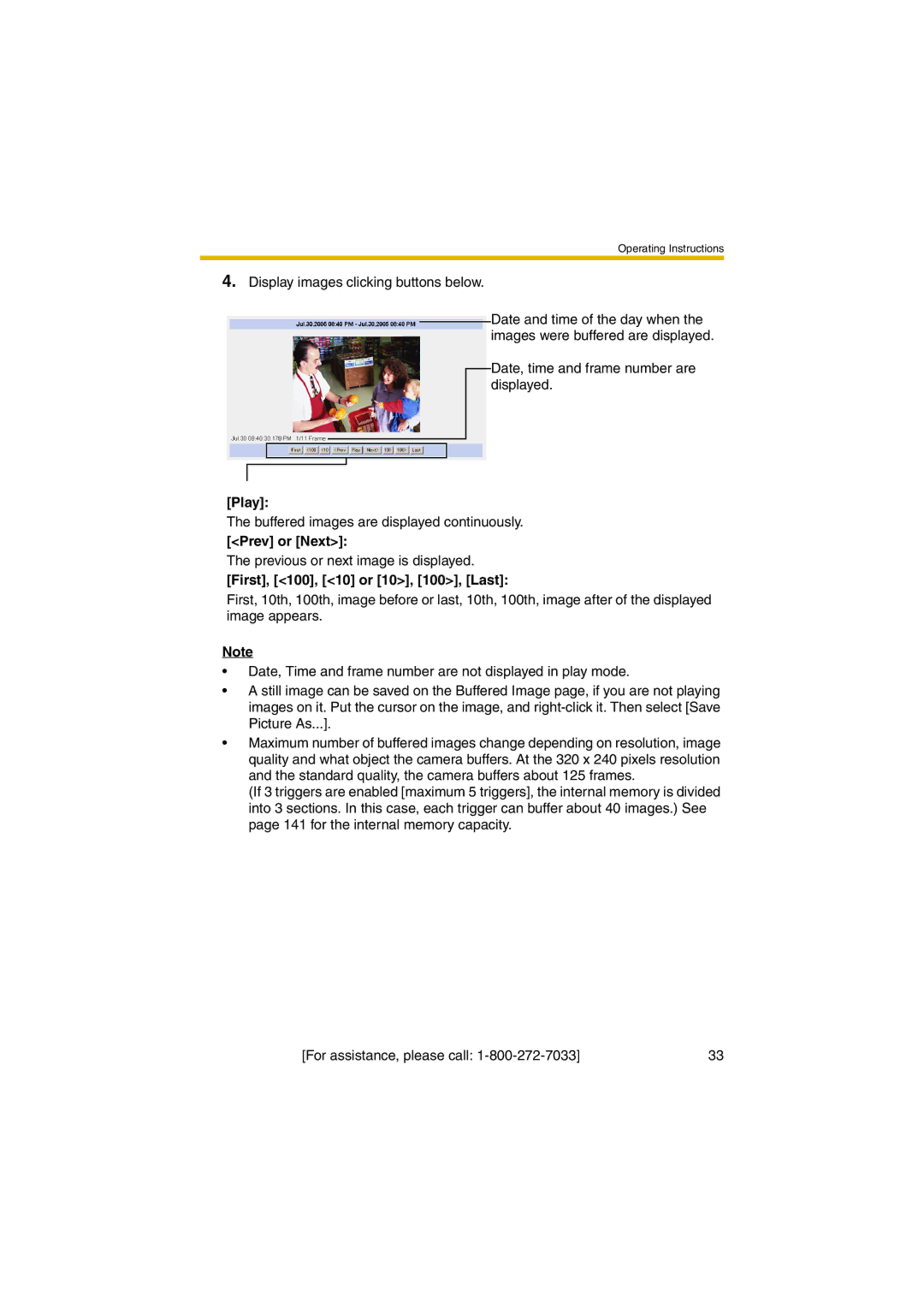 Panasonic KX-HCM280A operating instructions Play, Prev or Next, First, 100, 10 or 10, 100, Last 