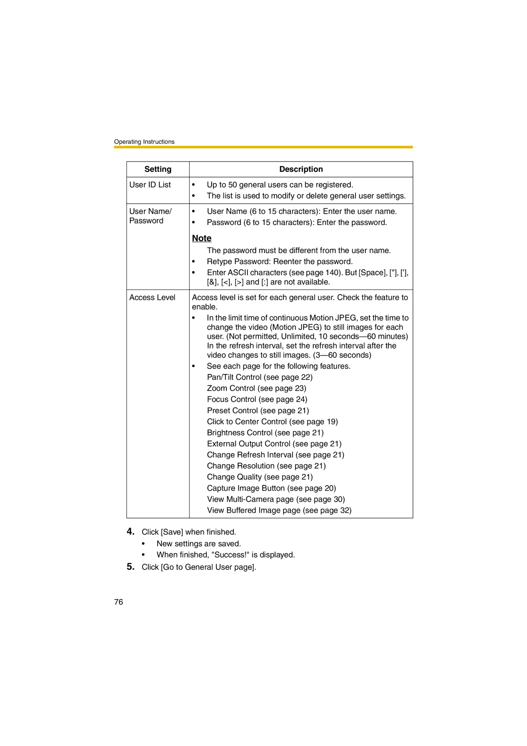 Panasonic KX-HCM280A operating instructions Enable 