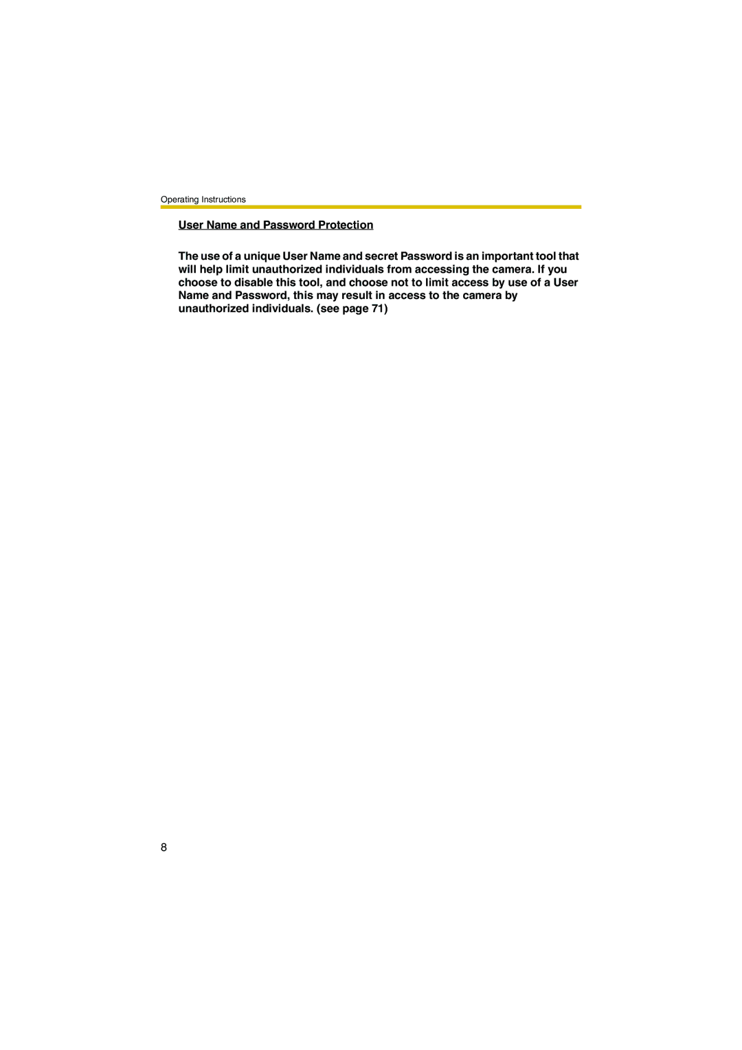 Panasonic KX-HCM280A operating instructions Operating Instructions 