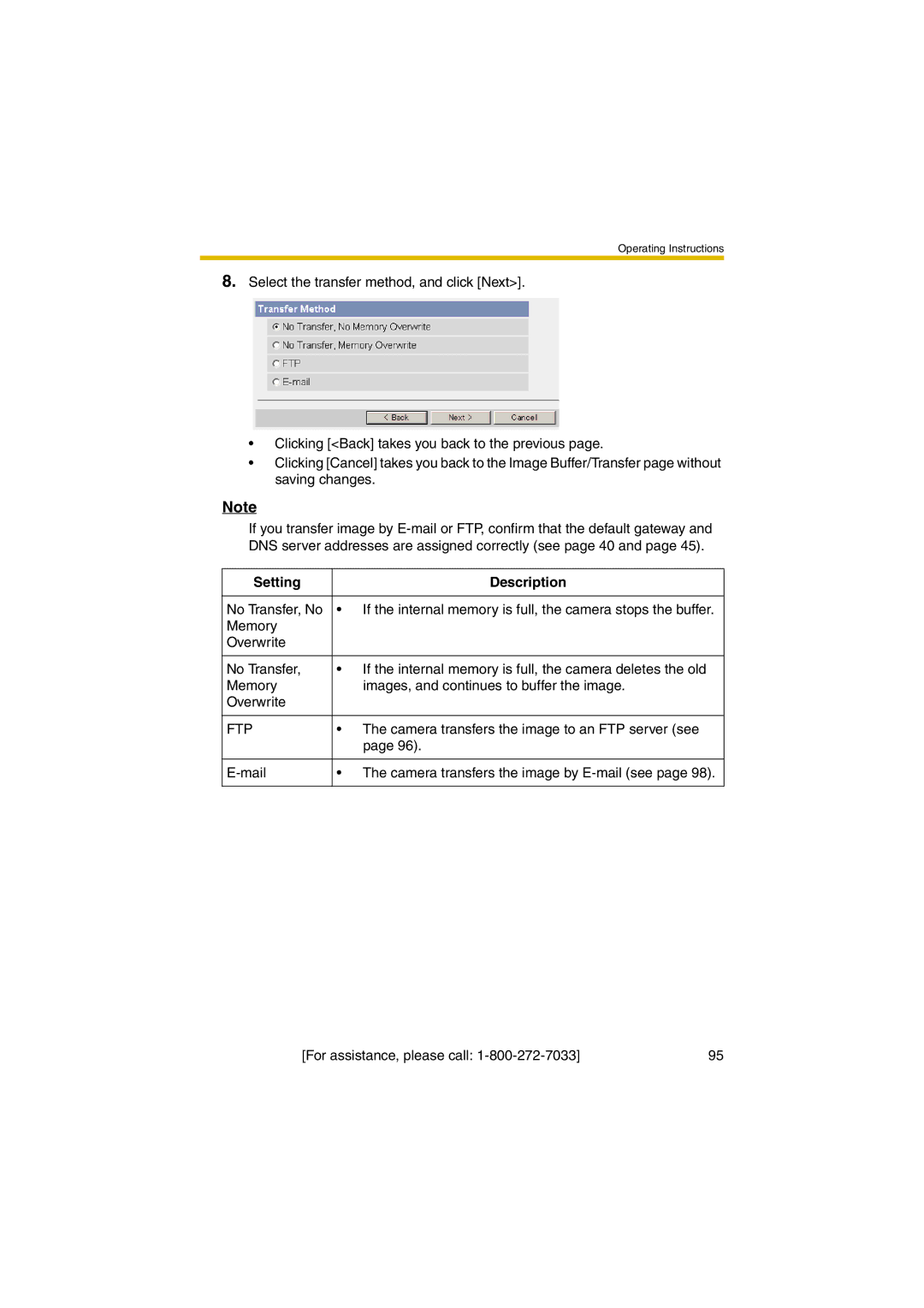 Panasonic KX-HCM280A operating instructions Ftp 