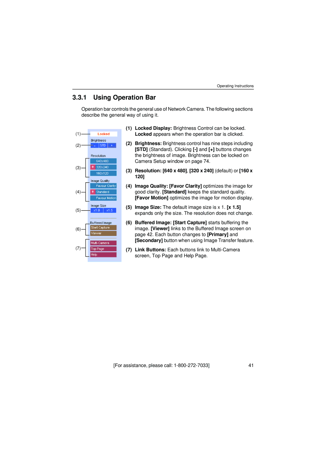 Panasonic KX-HCM8 operating instructions Using Operation Bar 