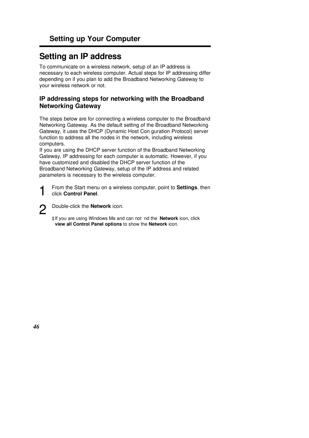 Panasonic KX-HGC200 operating instructions Setting an IP address, Setting up Your Computer 