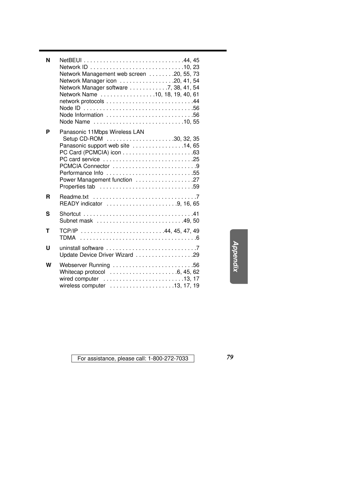 Panasonic KX-HGC200 operating instructions Appendix 