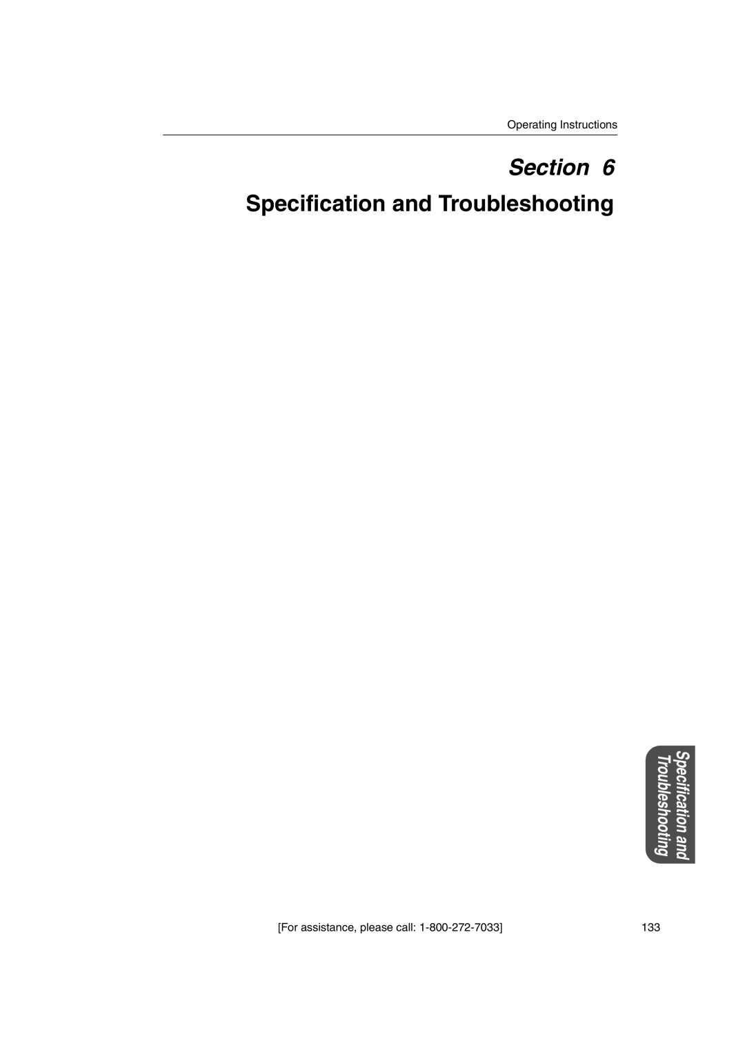 Panasonic KX-HGW600 manual Specification and Troubleshooting 