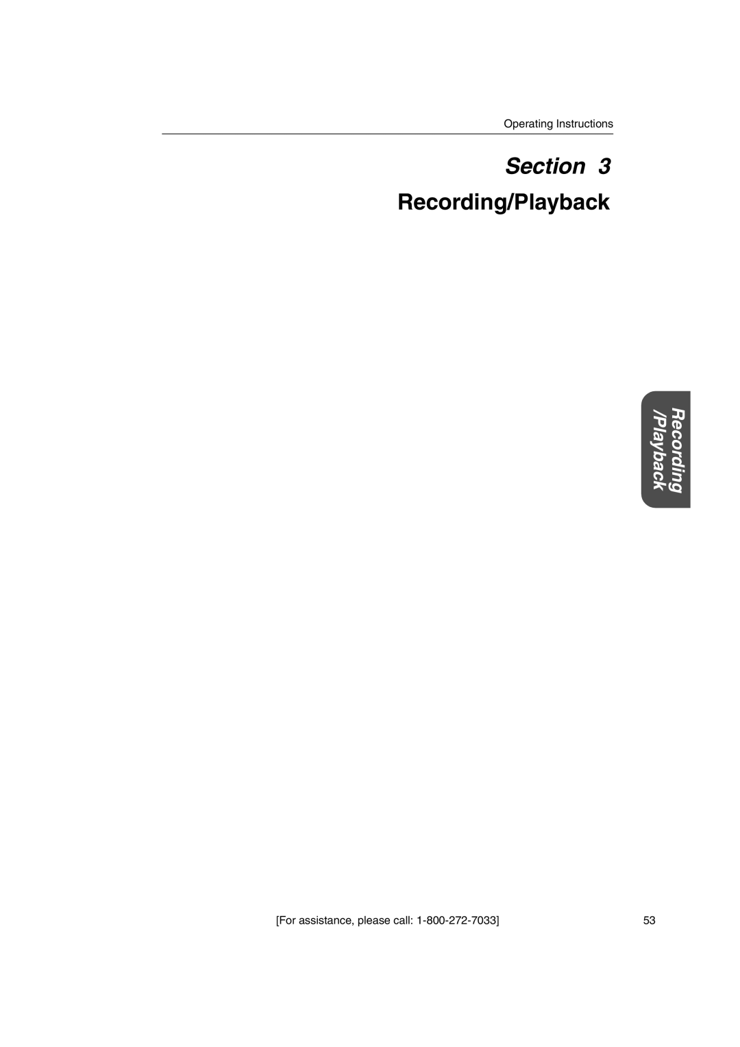 Panasonic KX-HGW600 manual Recording/Playback 