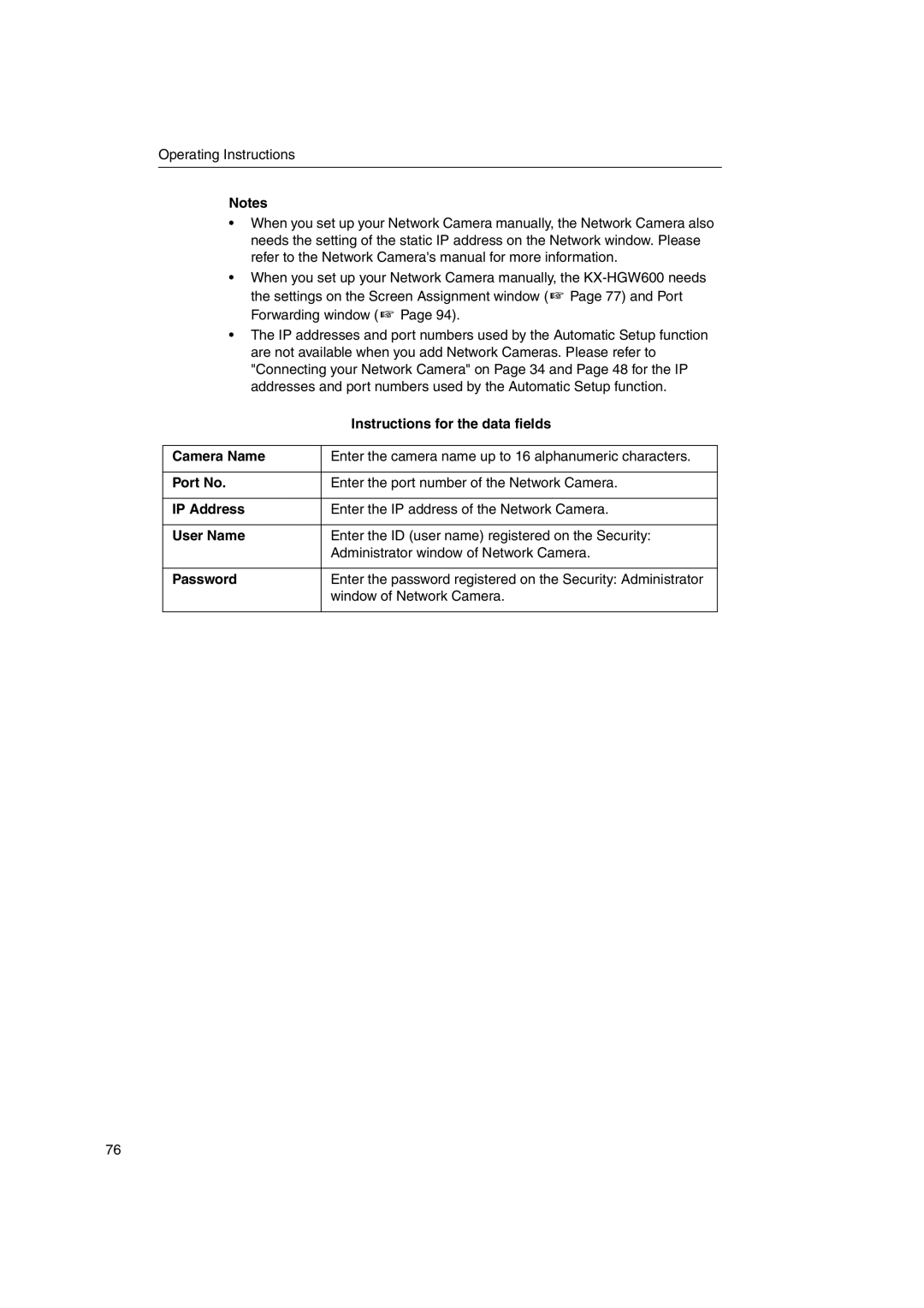 Panasonic KX-HGW600 manual Enter the camera name up to 16 alphanumeric characters 