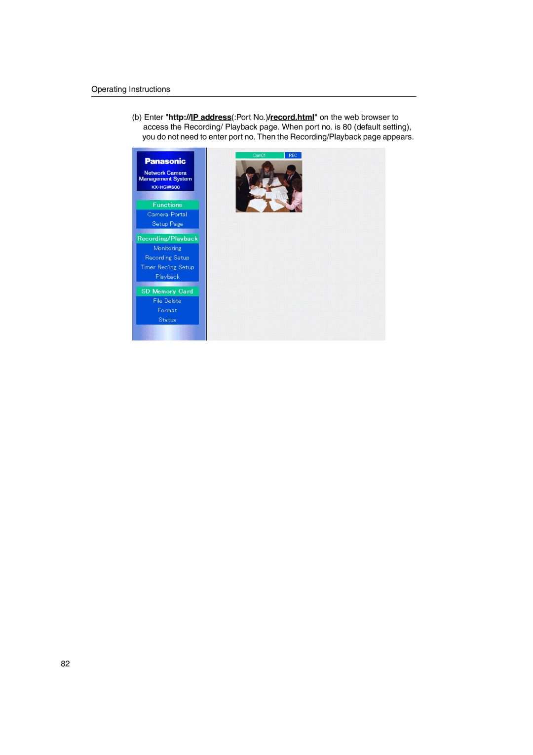 Panasonic KX-HGW600 manual Operating Instructions 