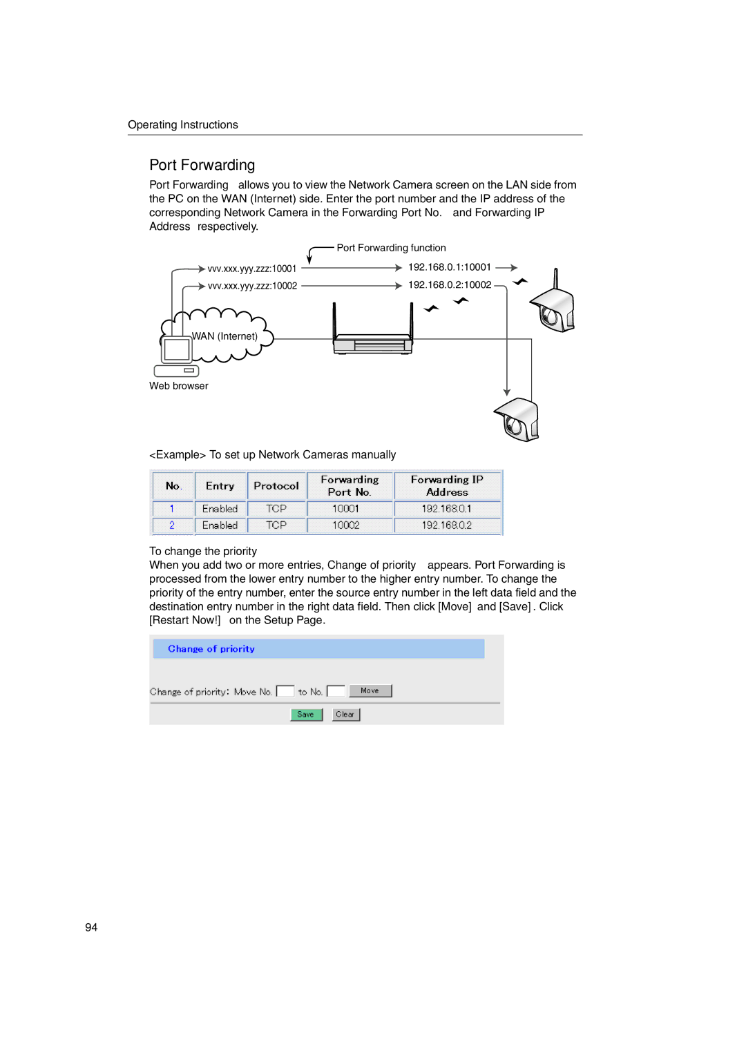 Panasonic KX-HGW600 manual Port Forwarding 