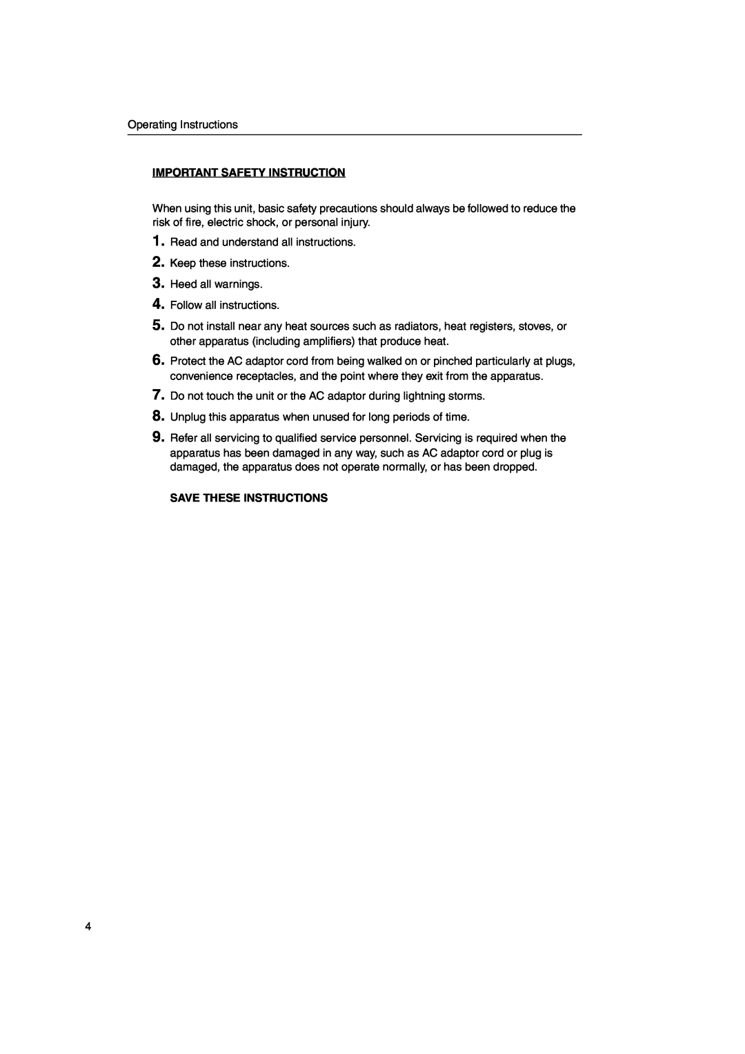Panasonic KX-HGW600 manual Important Safety Instruction, Save These Instructions 