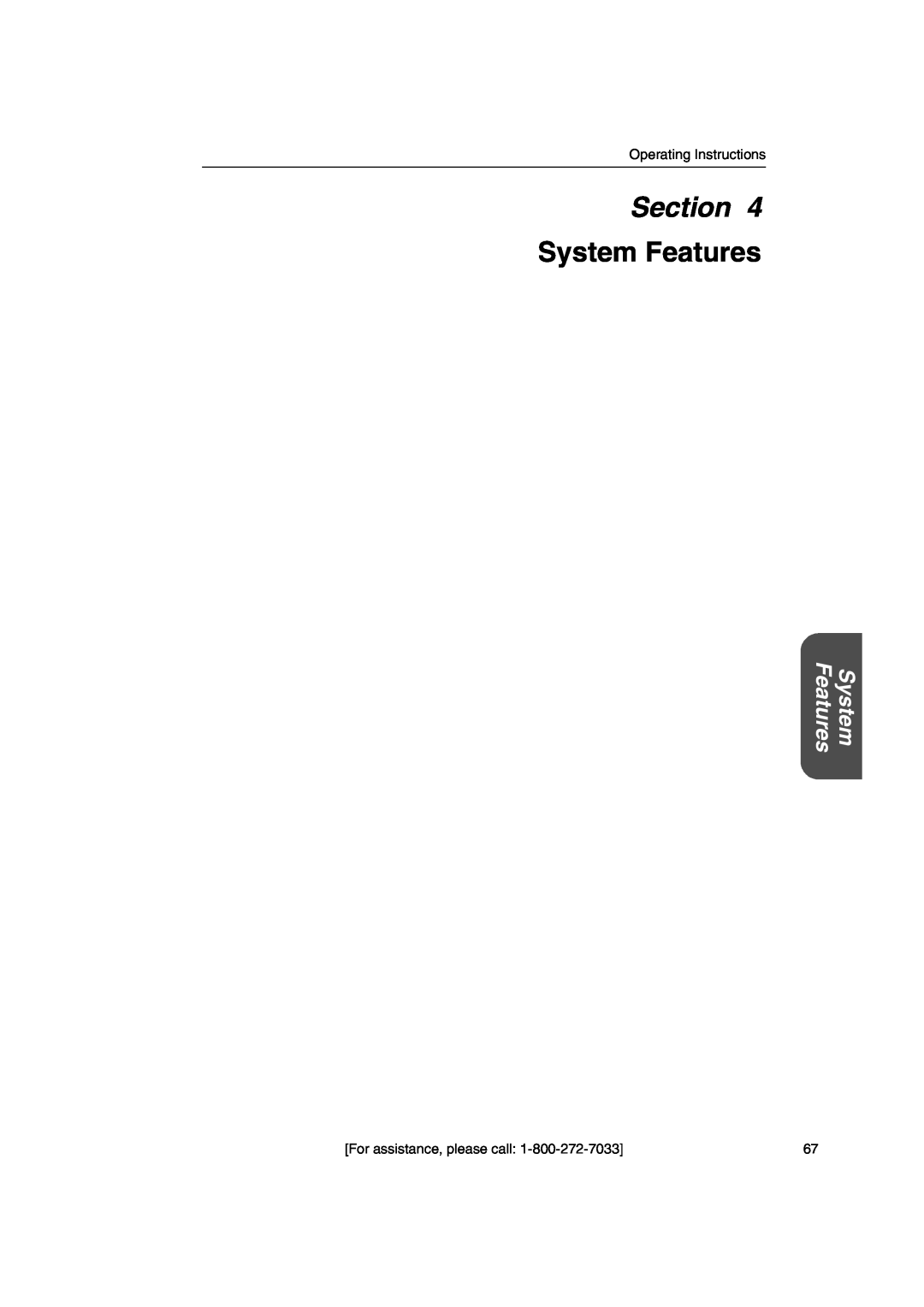 Panasonic KX-HGW600 manual System Features, Section 