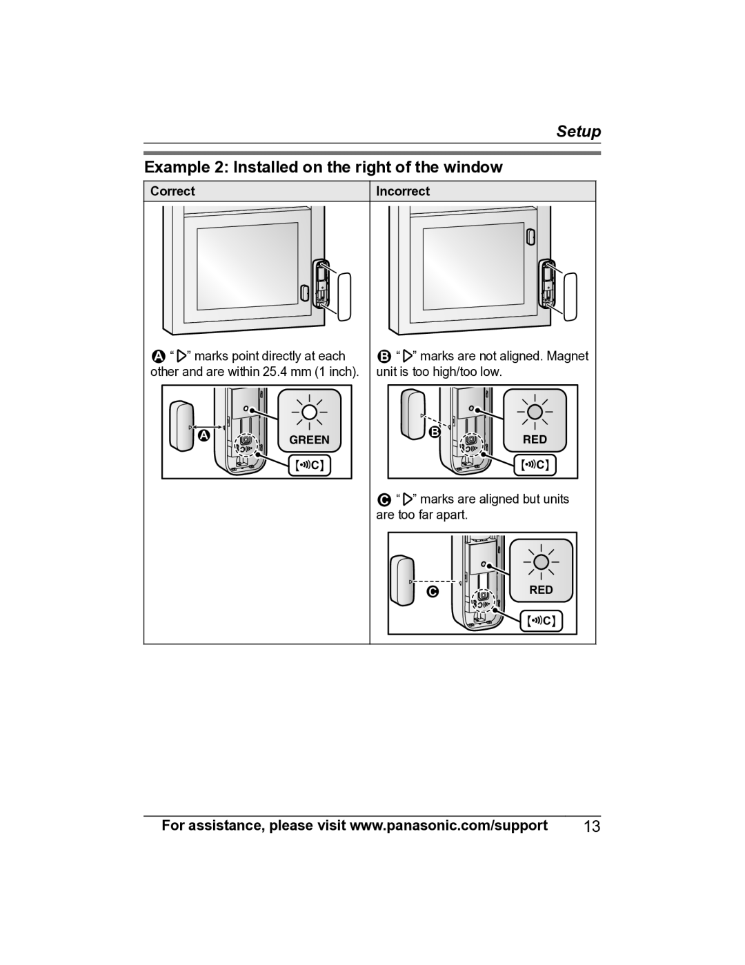 Panasonic KX-HNS101 manual Example 2 Installed on the right of the window 