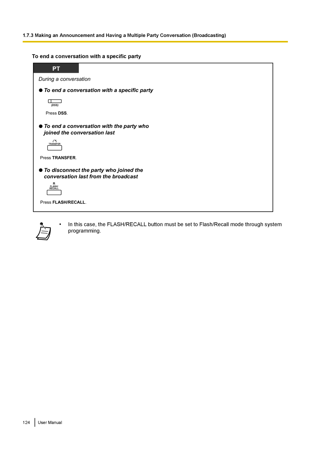 Panasonic KX-NCP500 manual To end a conversation with a specific party 