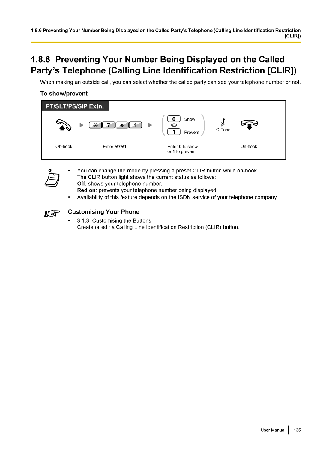 Panasonic KX-NCP500 manual 135 