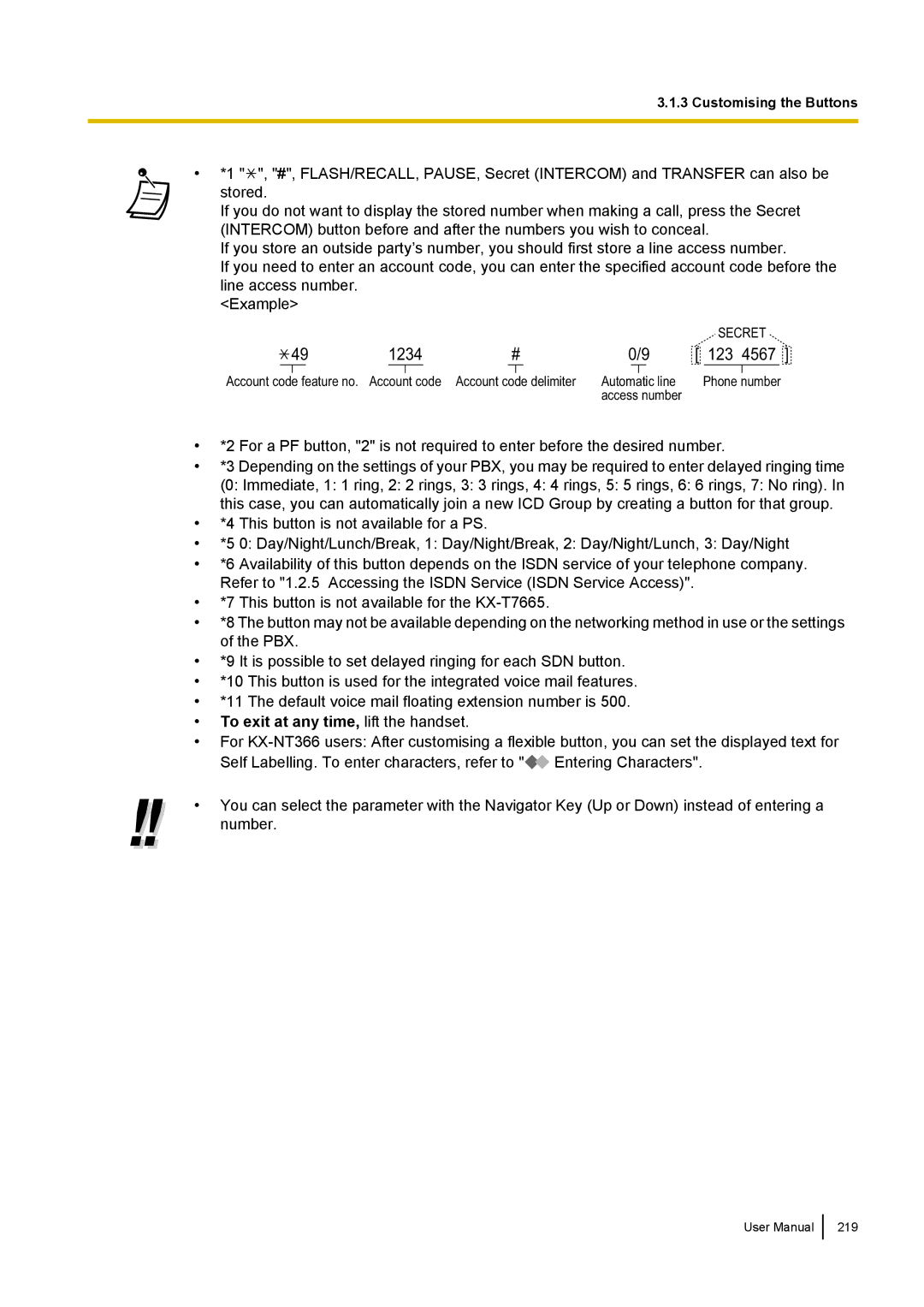 Panasonic KX-NCP500 manual 1234, To exit at any time, lift the handset 