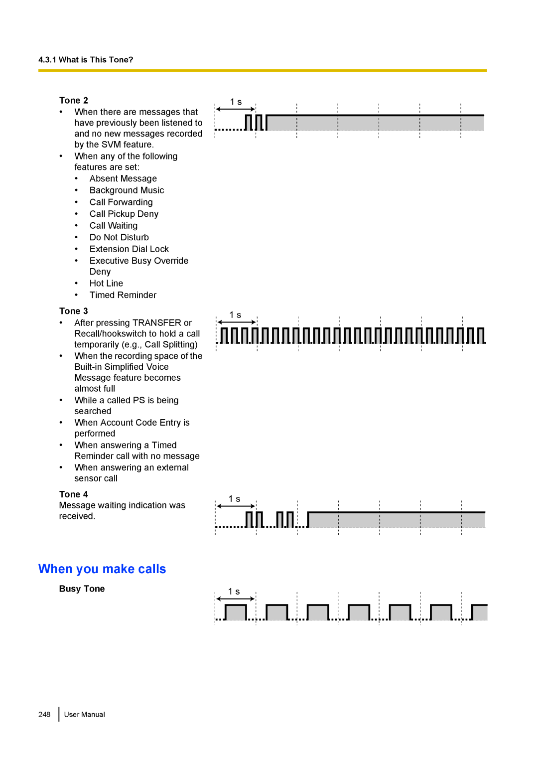 Panasonic KX-NCP500 manual When you make calls, Busy Tone 