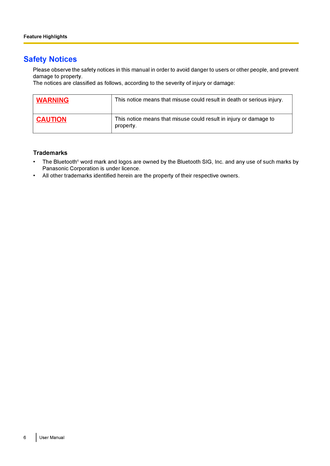 Panasonic KX-NCP500 manual Safety Notices, Trademarks 