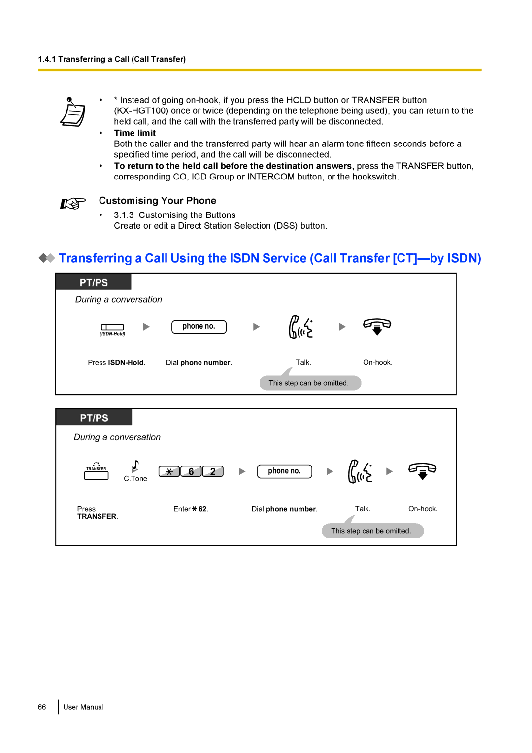 Panasonic KX-NCP500 manual Press ISDN-Hold Dial phone number 