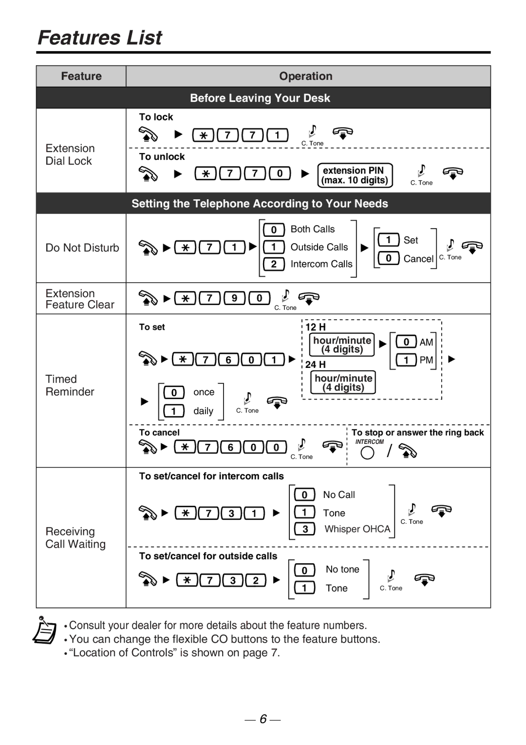 Panasonic KX-NT265 manual Setting the Telephone According to Your Needs 