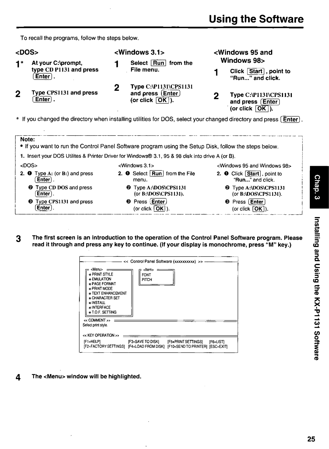 Panasonic KX-P1131 manual 