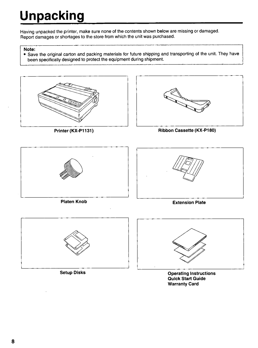 Panasonic KX-P1131 manual 